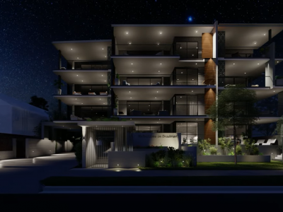 3D visualisation multi level residence night taylor'd